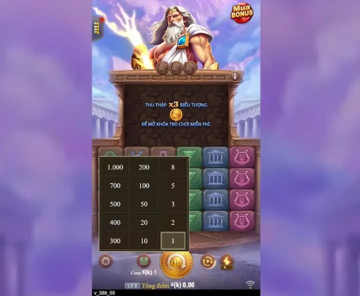 Slot game Zeus đáng chơi nhất hiện nay
